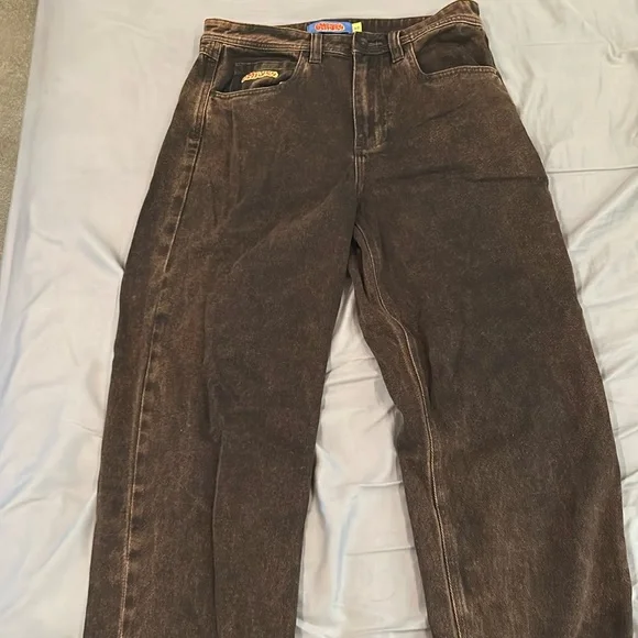 Loose fit brown washed Empyre jeans - Picture 1 of 3